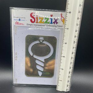 Sizzix Simple Impressions Embossing Folder Brass Template CHRISTMAS ORNAMENT